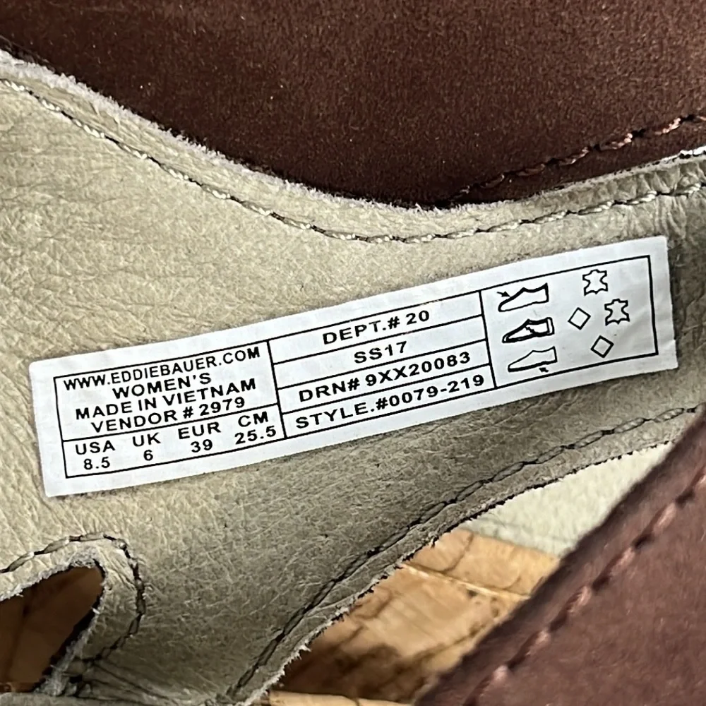 Eddie Bauer Kara ll Wedge Sandal brown size 8.5‎